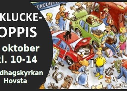 Bakluckeloppis i Lundhagskyrkan den 8 oktober kl 10-14!